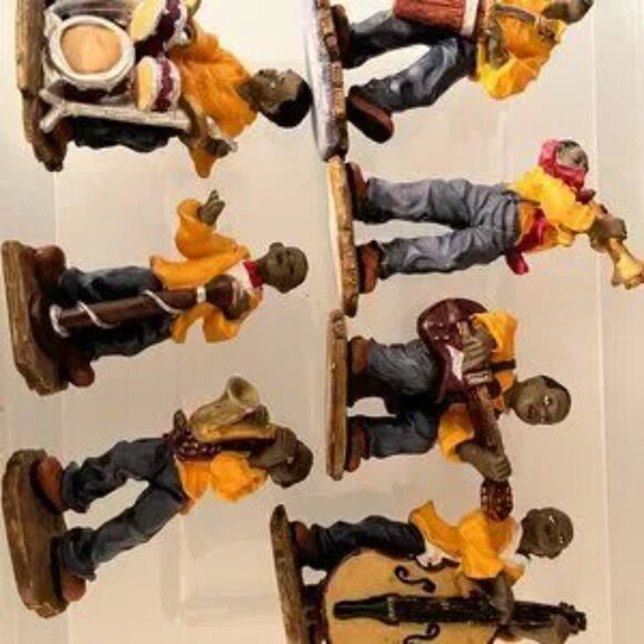 Vintage - 7 Musical Themed African American Figurines  (Many Lots Listed!) (c/x) - Picture 8 of 16